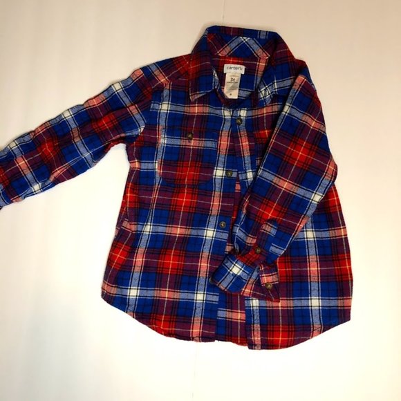 Carter's Toddler Boys Cotton Plaid Shirts - Picture 6 of 8